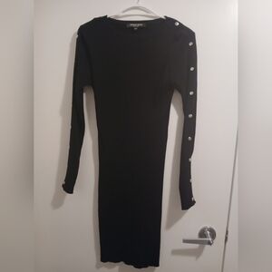 Vivian Shyu Viscose+Polyamide Black Longsleeved Dress Size Extra Small+ (XS+)